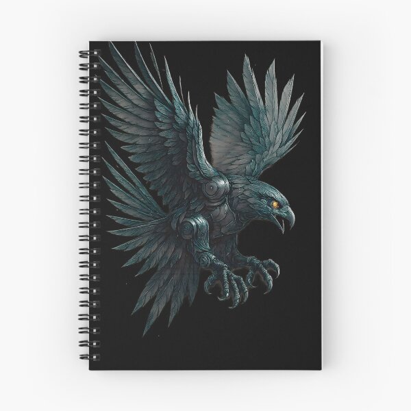 Item preview, Cyberpunk Mechanical Raven - Futuristic Robotic Bird Fantasy Art designed and sold by Shoot-The-Moon.