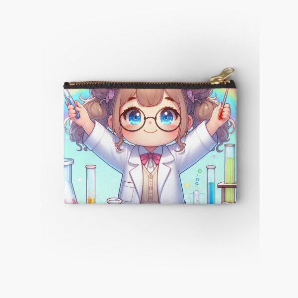 Item preview, Adorable Scientist with Rainbow Potions – Kawaii Chemistry Lab designed and sold by ashokreddy343.