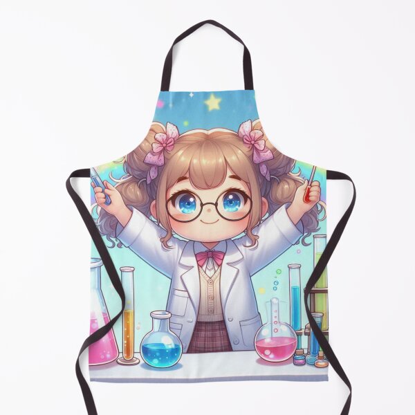 Item preview, Adorable Scientist with Rainbow Potions – Kawaii Chemistry Lab designed and sold by ashokreddy343.