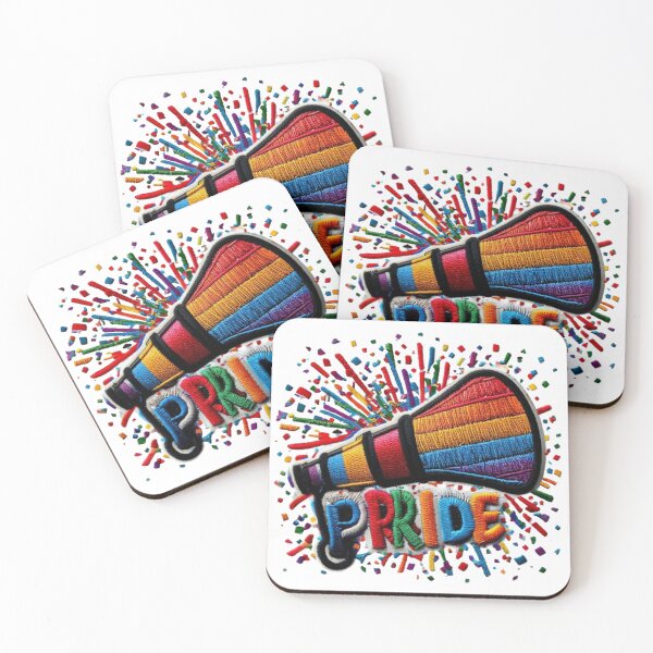 Item preview, LOUD Pride Patch – Rainbow Megaphone Energy Drop Falcon-Premium Cool Trendy Best Gift designed and sold by Imaginarium of Chaos falcon88 .