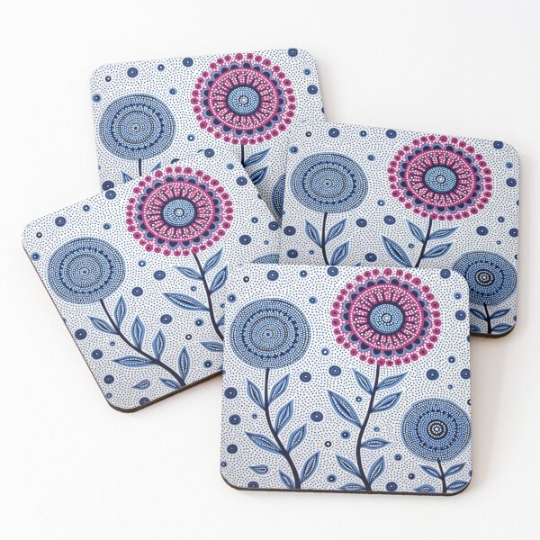 Item preview, Aboriginal Inspired Dot Art - Flowerets designed and sold by GrinGalore.
