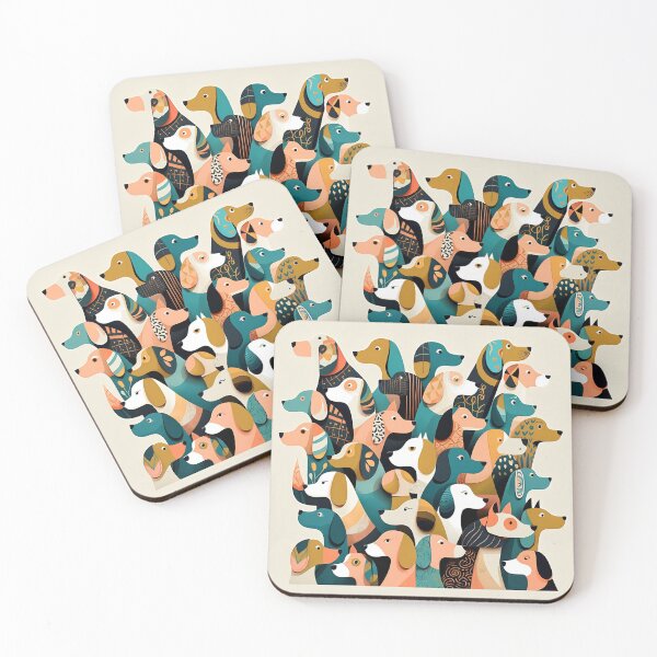 Item preview, Trendy Dogs pattern designed and sold by Vintage Designs +.