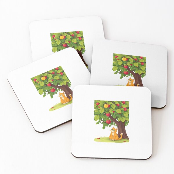 Item preview, Cat and apple designed and sold by pcoins4050.