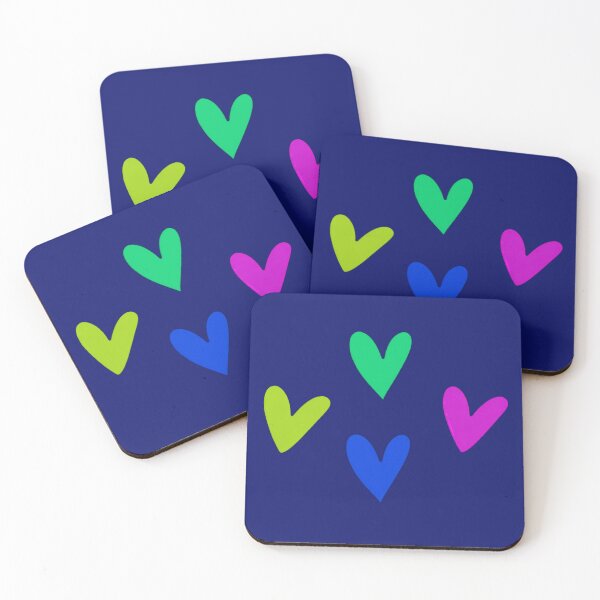 Item preview, Pop art pattern big hearts on blue designed and sold by Vision Illustrated.