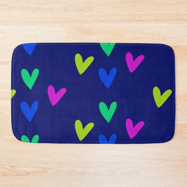 Item preview, Pop art pattern big hearts on blue designed and sold by Vision Illustrated.