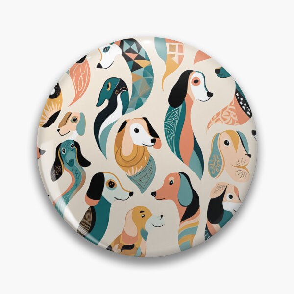 Item preview, Trendy Dogs pattern designed and sold by Vintage Designs +.