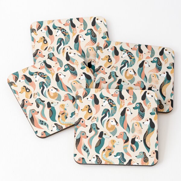 Item preview, Trendy Dogs pattern designed and sold by Vintage Designs +.