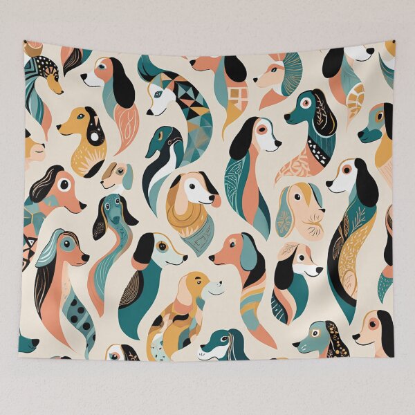 Item preview, Trendy Dogs pattern designed and sold by Vintage Designs +.