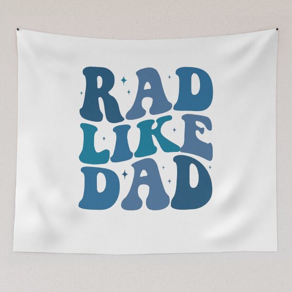 Item preview, Rad Like Dad Groovy Blue Letter Design designed and sold by XuanhieuBp.