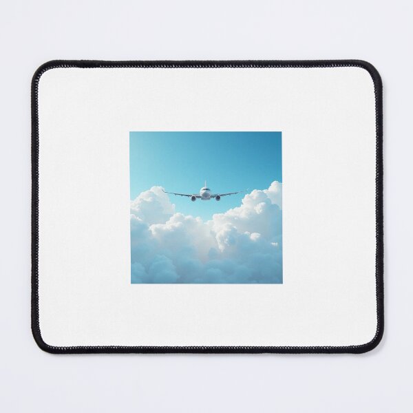 Item preview, An aeroplane flying in the blue sky with white clouds designed and sold by dabingboshi.