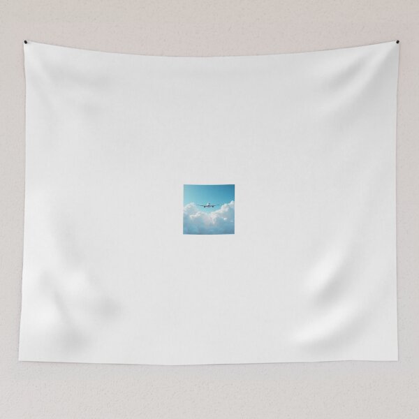 Item preview, An aeroplane flying in the blue sky with white clouds designed and sold by dabingboshi.