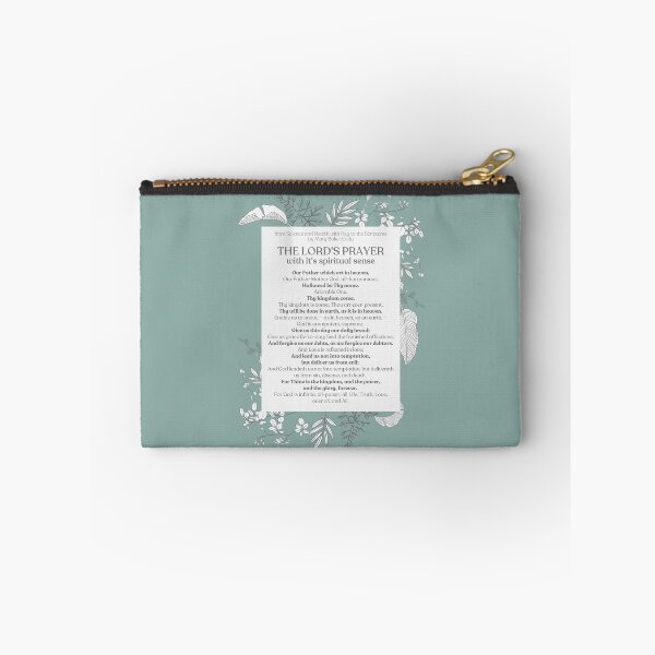 Item preview, The Lord's Prayer with its spiritual interpretation by Mary Baker Eddy - BOTANICAL TEAL designed and sold by Margaret Perry Designs.