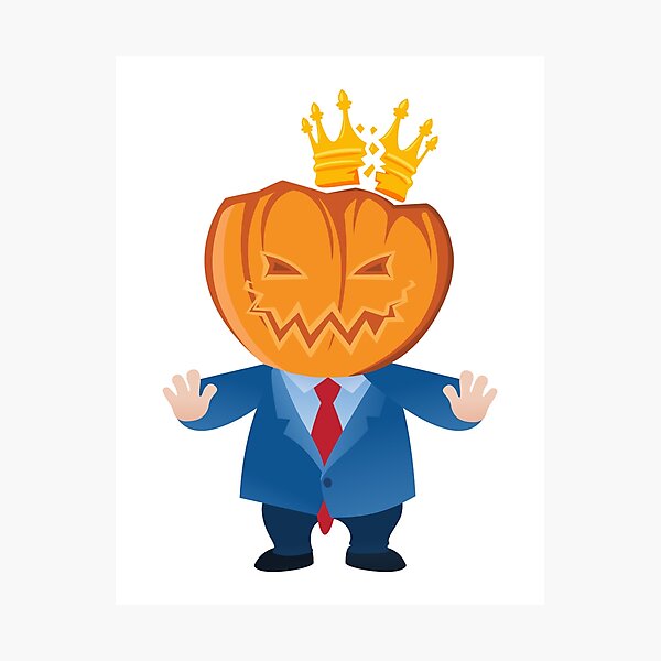 No Kings - Trump Pumpkin Head Photographic Print