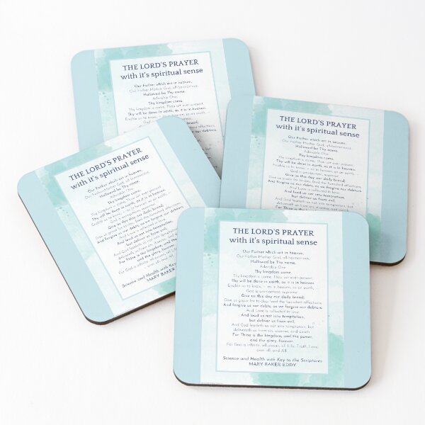 Item preview, The Lord's Prayer with its spiritual interpretation by Mary Baker Eddy - TEAL designed and sold by Margaret Perry Designs.