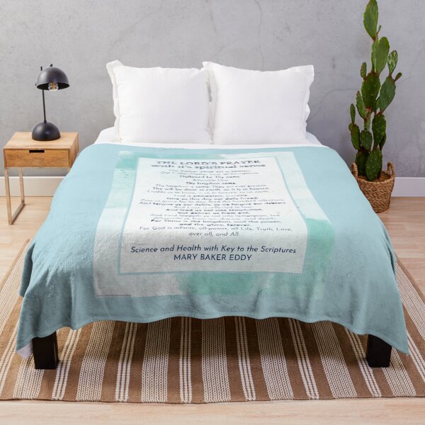 Item preview, The Lord's Prayer with its spiritual interpretation by Mary Baker Eddy - TEAL designed and sold by Margaret Perry Designs.