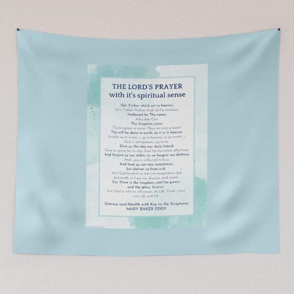 Item preview, The Lord's Prayer with its spiritual interpretation by Mary Baker Eddy - TEAL designed and sold by Margaret Perry Designs.