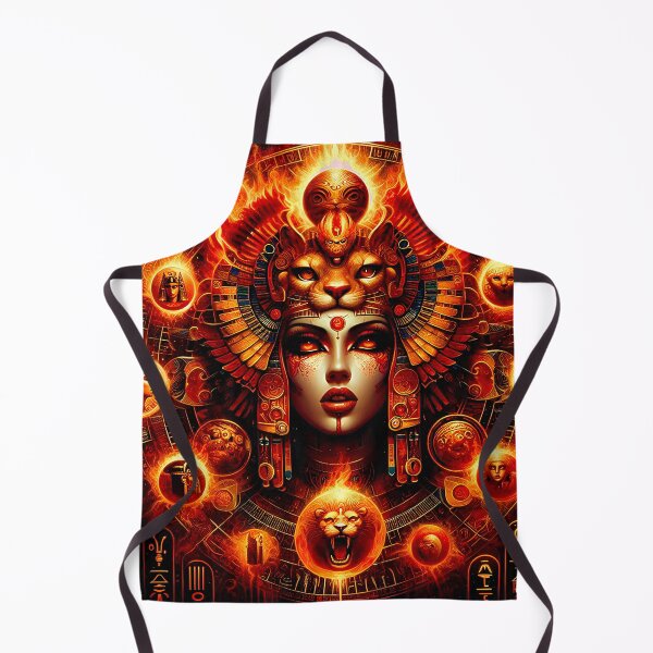 Item preview, Egyptian Zodiac: Sekhmet | Guardian of Fire and Healing Wall Art designed and sold by Stoneflower-Art.