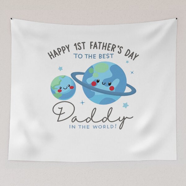 Item preview, Happy 1st Father’s Day Daddy Planet Design designed and sold by XuanhieuBp.