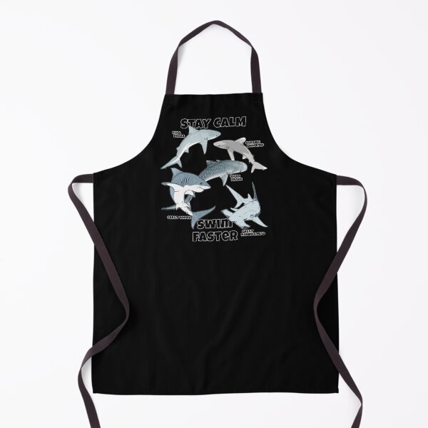 Item preview, Tiger Shark Bull Shark Hammerhead Shark Stay Calm Swim Faster designed and sold by NicGrayGraphic.