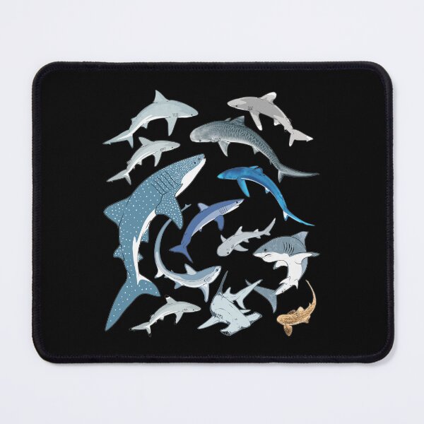 Item preview, Tiger shark blue shark whale shark hammerhead mako shark designed and sold by NicGrayGraphic.