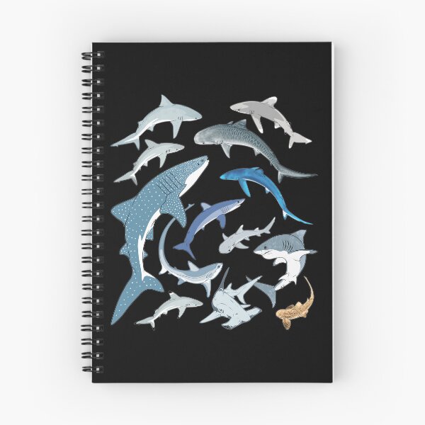Item preview, Tiger shark blue shark whale shark hammerhead mako shark designed and sold by NicGrayGraphic.
