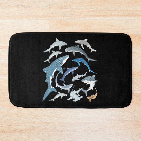 Item preview, Tiger shark blue shark whale shark hammerhead mako shark designed and sold by NicGrayGraphic.