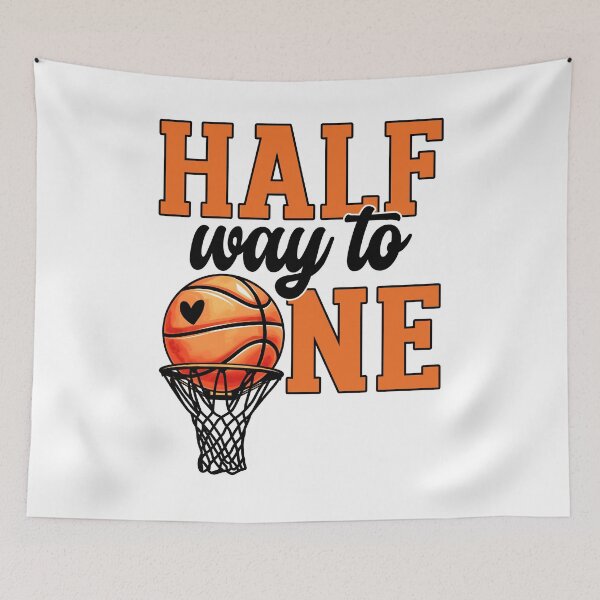 Item preview, Half To One Basketball Baby Milestone Shirt designed and sold by XuanhieuBp.