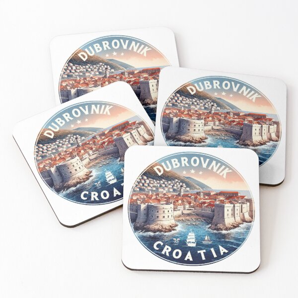 Item preview, A Vintage Travel Stamp of Dubrovnik - Croatia designed and sold by devonclemon.