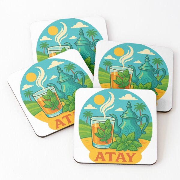 Item preview, Atay – Moroccan Mint Tea Illustration in Vintage Style designed and sold by hlldz.