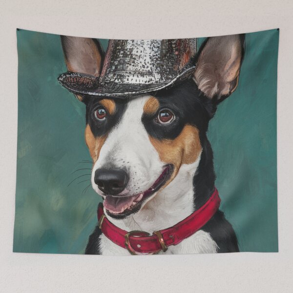 Item preview, Dog Wearing Silver Hat designed and sold by whitecat23.
