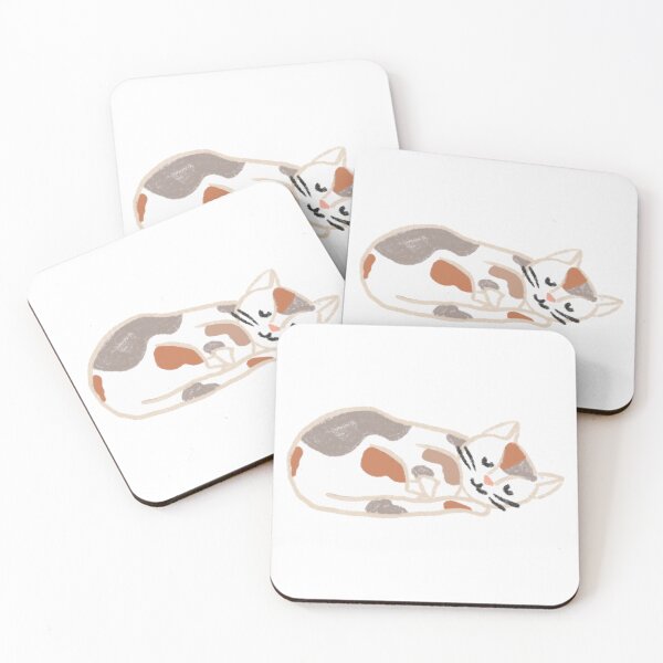 Item preview, Drawing sleeping calico cat designed and sold by sammer-studio.
