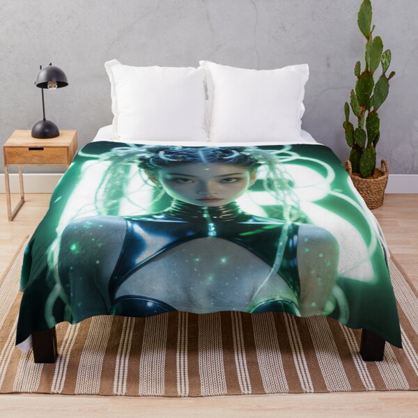 Item preview, Virgo Zodiac Sign – Soft Green Futuristic Maiden | Virgo Aesthetic Art designed and sold by ArtiQreate.