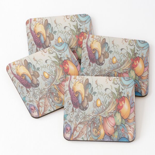 Item preview, Calm color tree pattern designed and sold by saly55887.