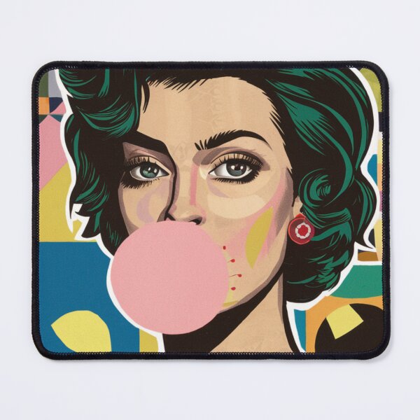 Item preview, Woman With Pink Bubble Gum designed and sold by whitecat23.