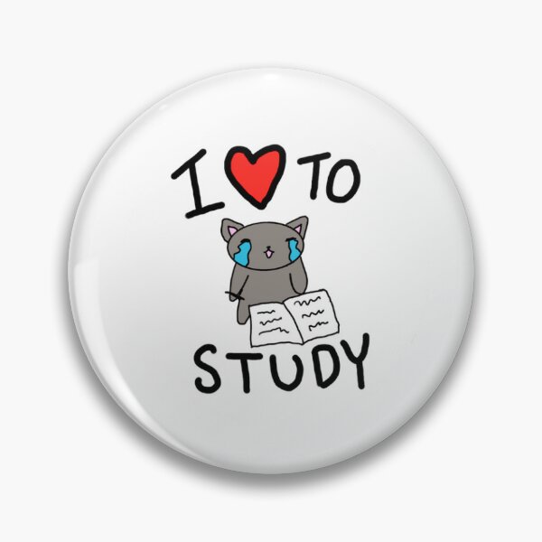 Item preview, I LOVE TO STUDY studying little kitty designed and sold by Lizard-Overlord.