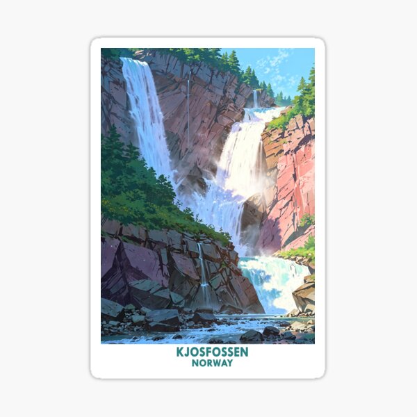 Item preview, Kjosfossen Waterfalls, Norway designed and sold by Worldscape Wonders.