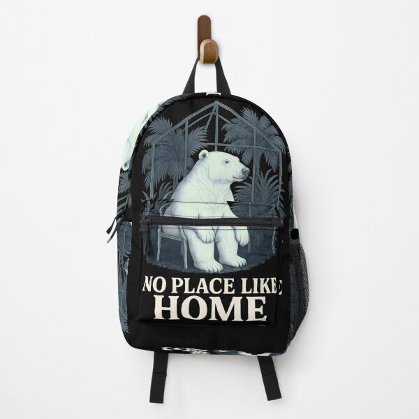 Item preview, No Place Like Home Polar Bear Environmental Message Cute Animal Art designed and sold by Shoot-The-Moon.