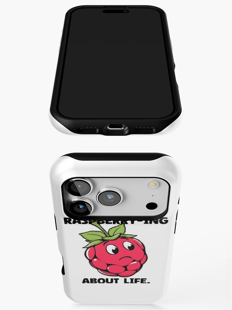 Thumbnail 3 of 4, iPhone Case, The Reflective Raspberry designed and sold by allogy.
