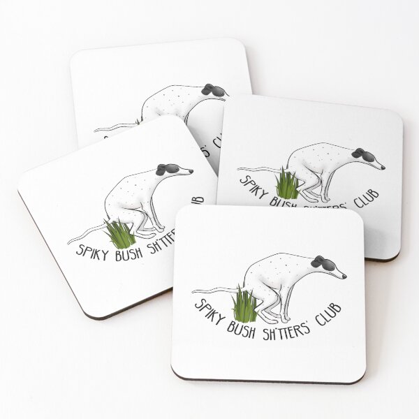 Item preview, Spiky Bush Sh*tters' Club - White and Black Hound designed and sold by Tessa Draws Stoof.