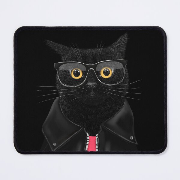 Item preview, Black nerd cat designed and sold by Valeriya Korenkova Kodamorkovkart.