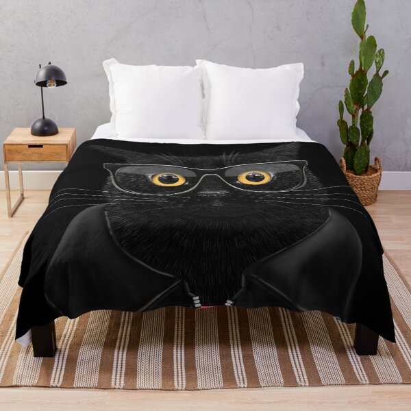 Item preview, Black nerd cat designed and sold by Valeriya Korenkova Kodamorkovkart.