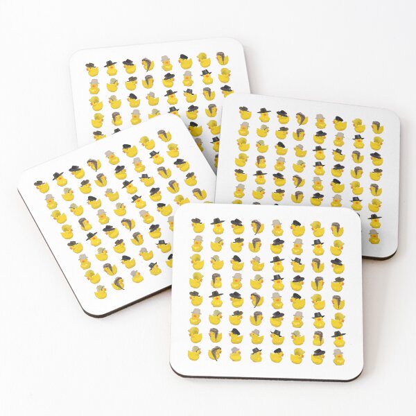 Item preview, Yellow Chicks in Hats in Rows on White designed and sold by Art in My Loft.