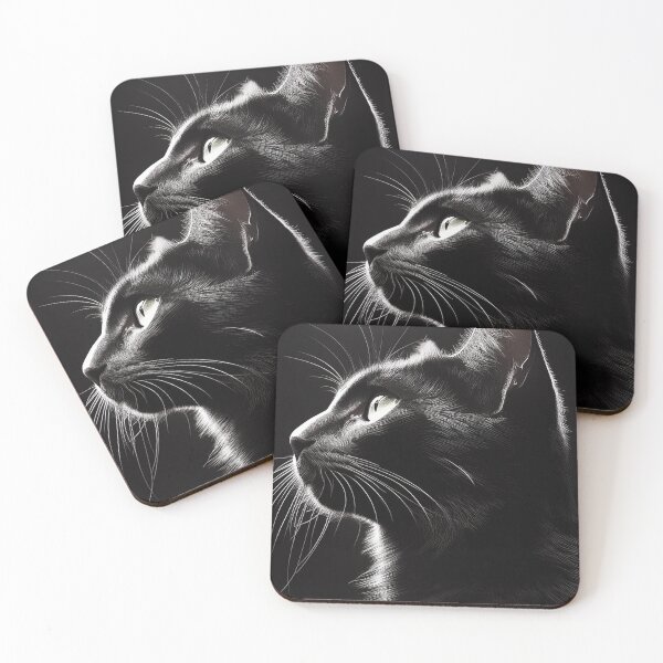Item preview, Profile of black cat with backlight designed and sold by Photopat.