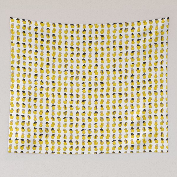 Item preview, Yellow Chicks in Hats in Rows on White designed and sold by Art in My Loft.