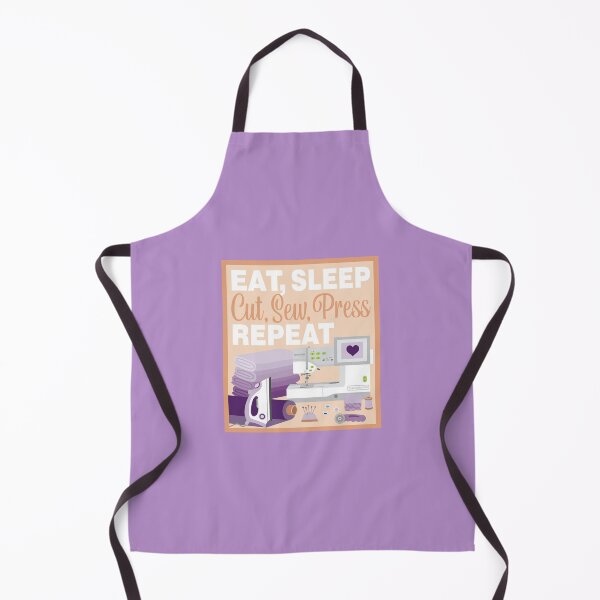 Item preview, Eat Sleep Repeat Quilting - Embroidery Machine - PURPLE designed and sold by StellarFX.