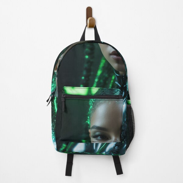 Item preview, Capricorn Zodiac Sign – Earthbound Futuristic Queen | Green Cyberpunk Art designed and sold by ArtiQreate.
