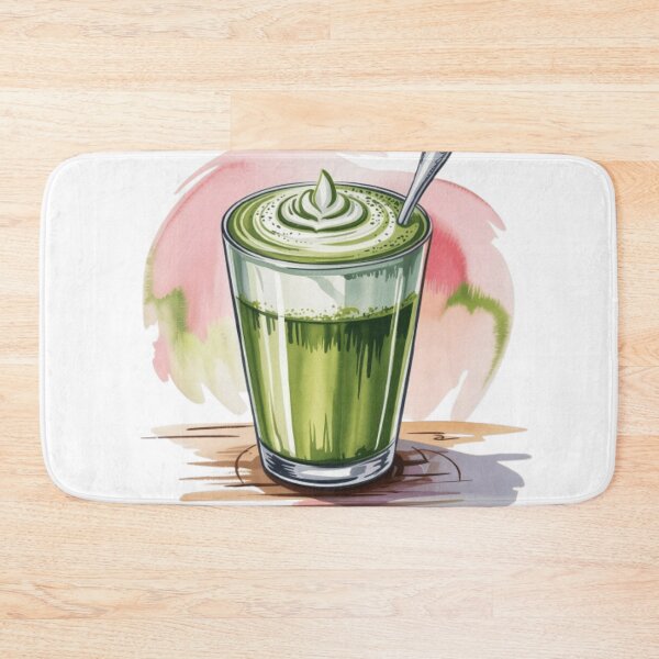 Item preview, Watercolor Matcha Latte designed and sold by ArtQueen777.