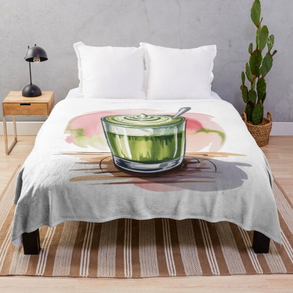 Item preview, Watercolor Matcha Latte designed and sold by ArtQueen777.