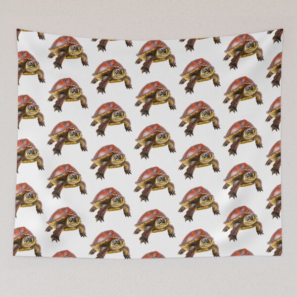 Item preview, Colorful Turtle Swimming in Waters Colorful Green Turtle Swimming designed and sold by MiraCleAI.