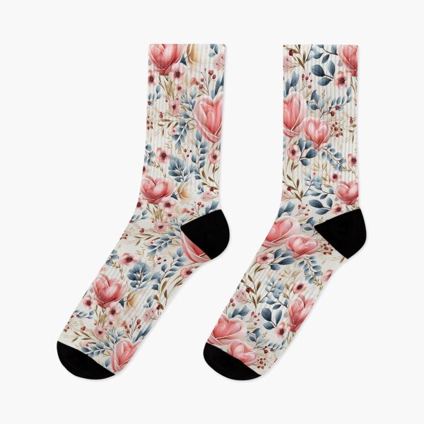 Item preview, Watercolor soft colors flower seamless pattern, designed and sold by MiraCleAI.